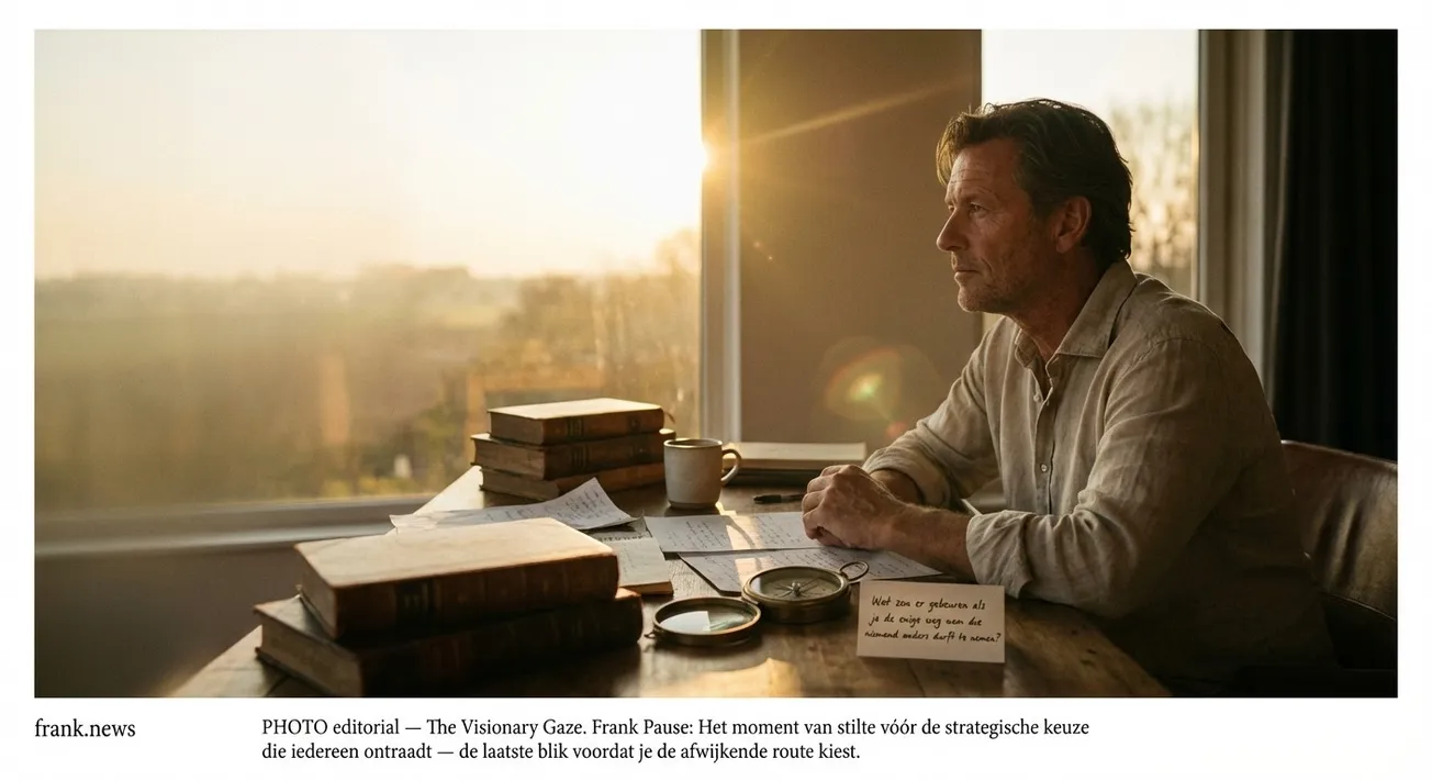 Figuur kijkt naar ongebaand pad dat afwijkt van hoofdroute